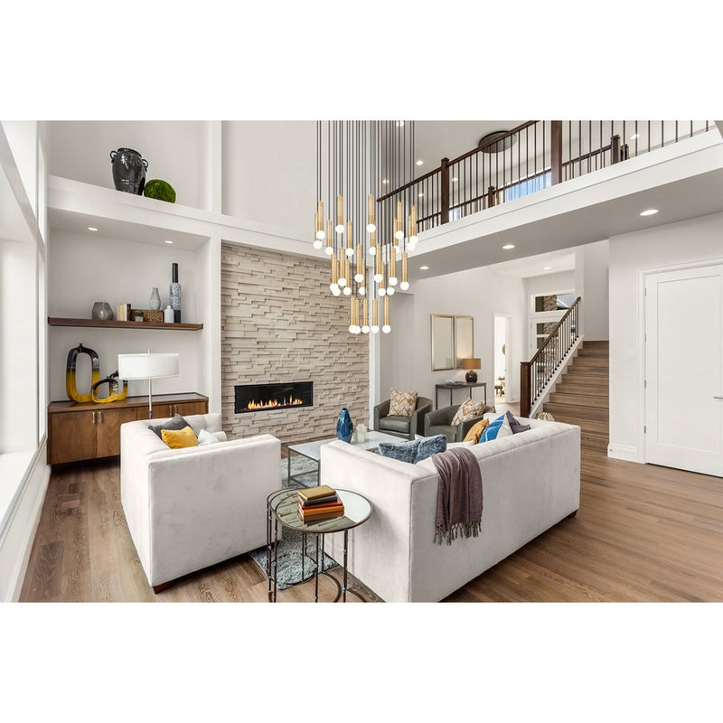 Z-Lite Stari 27 Light Chandelier, Modern Gold