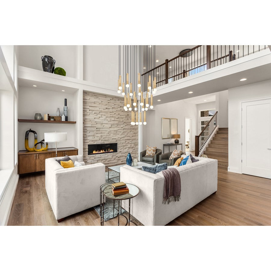 Z-Lite Stari 27 Light Chandelier, Modern Gold