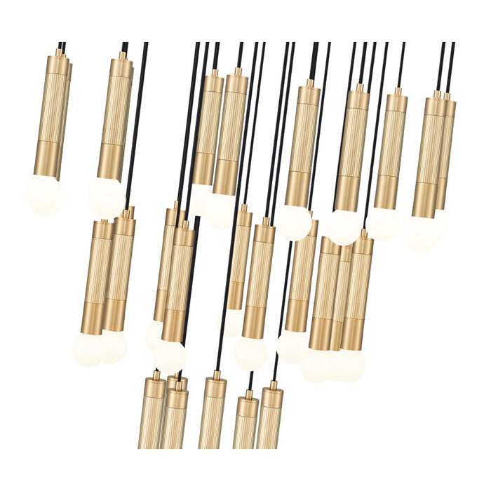 Z-Lite Stari 27 Light Chandelier, Modern Gold
