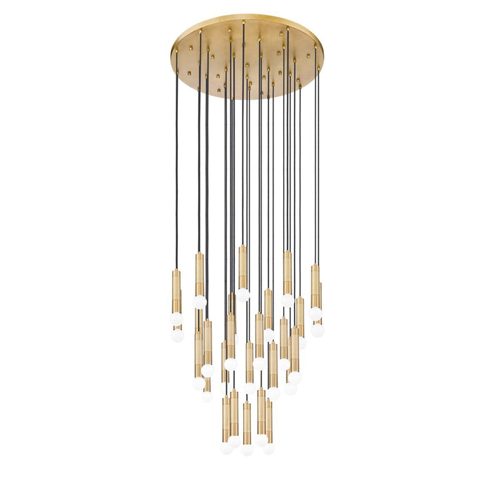 Z-Lite Stari 27 Light Chandelier, Modern Gold