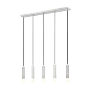 Z-Lite Stari 5 Light Linear Chandelier, Brushed Nickel - 1956P-5L-BN