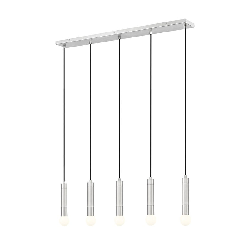 Z-Lite Stari 5 Light Linear Chandelier, Brushed Nickel - 1956P-5L-BN