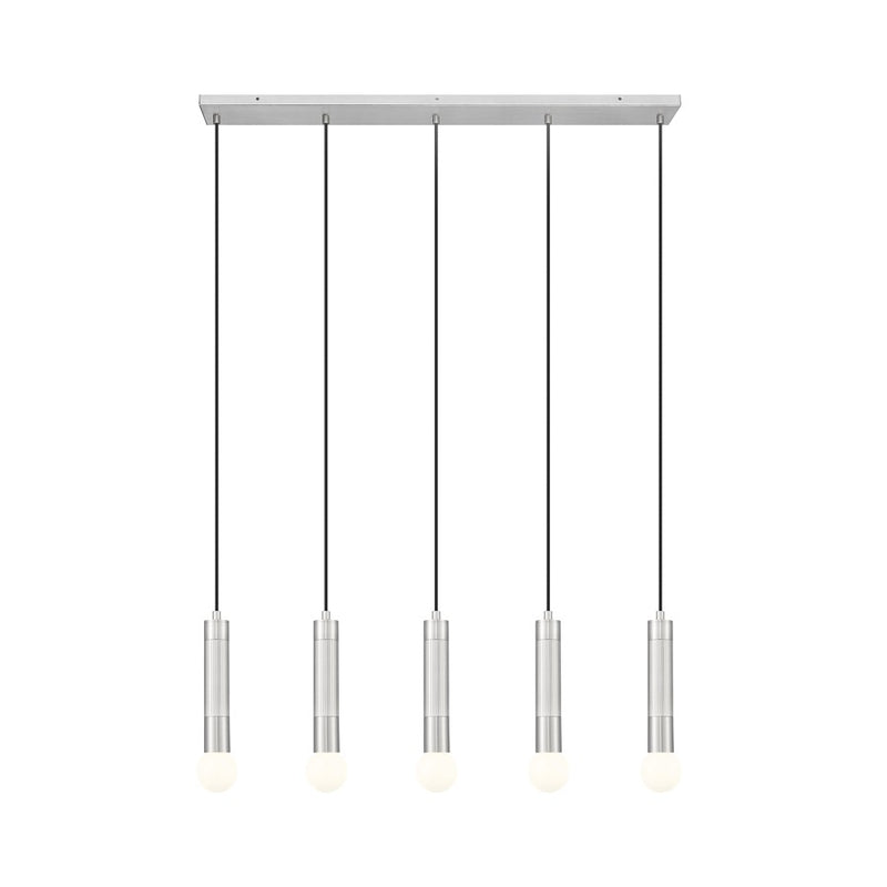 Z-Lite Stari 5 Light Linear Chandelier, Brushed Nickel