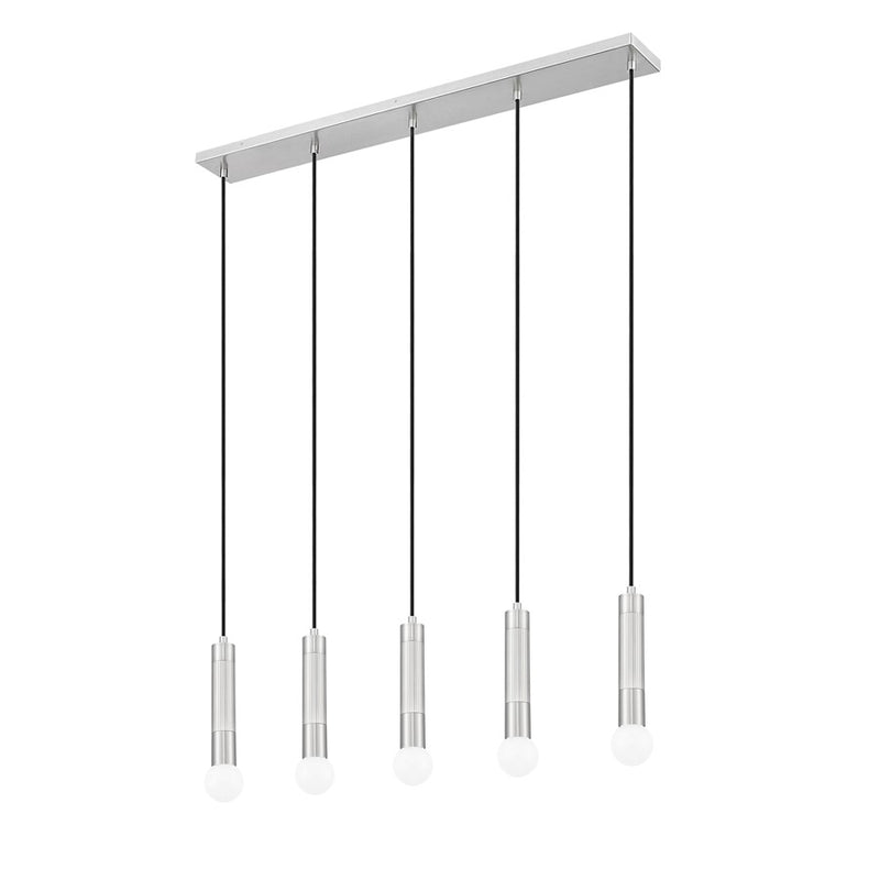 Z-Lite Stari 5 Light Linear Chandelier, Brushed Nickel