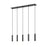 Z-Lite Stari 5 Light Linear Chandelier, Matte Black - 1956P-5L-MB