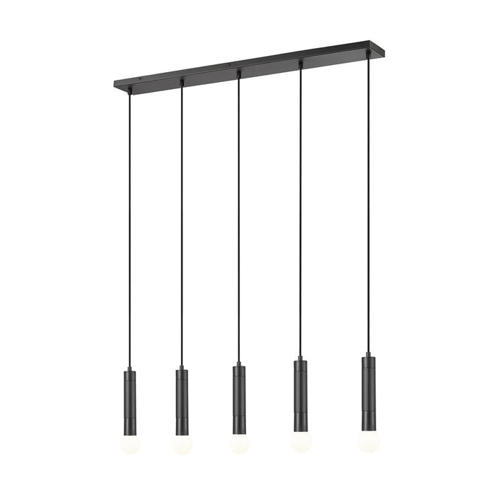 Z-Lite Stari 5 Light Linear Chandelier, Matte Black - 1956P-5L-MB