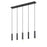 Z-Lite Stari 5 Light Linear Chandelier, Matte Black