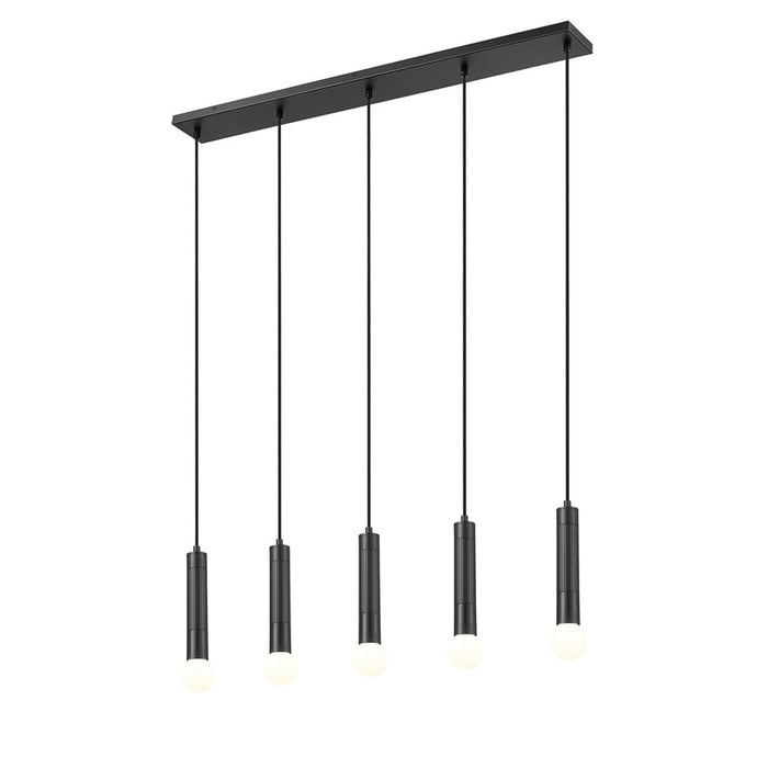 Z-Lite Stari 5 Light Linear Chandelier, Matte Black