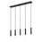 Z-Lite Stari 5 Light Linear Chandelier, Matte Black