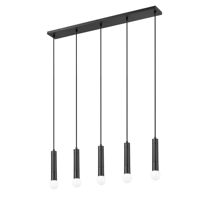 Z-Lite Stari 5 Light Linear Chandelier, Matte Black