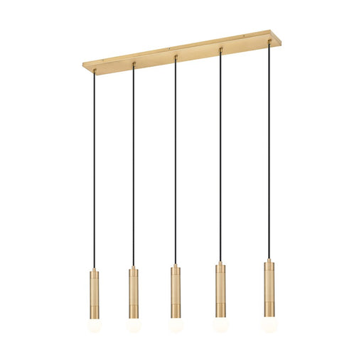 Z-Lite Stari 5 Light Linear Chandelier, Modern Gold - 1956P-5L-MGLD