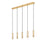 Z-Lite Stari 5 Light Linear Chandelier, Modern Gold