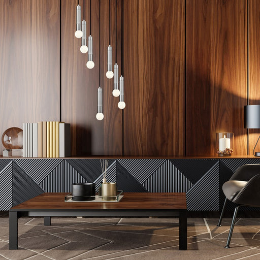 Z-Lite Stari 5 Light Chandelier, Brushed Nickel