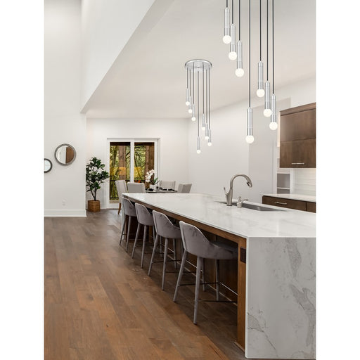 Z-Lite Stari 5 Light Chandelier, Brushed Nickel