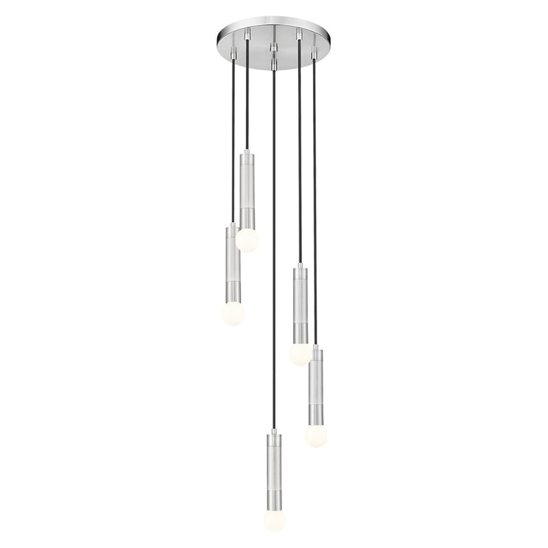 Z-Lite Stari 5 Light Chandelier, Brushed Nickel