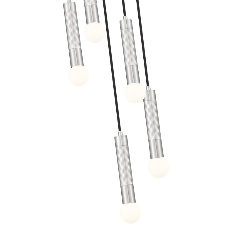 Z-Lite Stari 5 Light Chandelier, Brushed Nickel