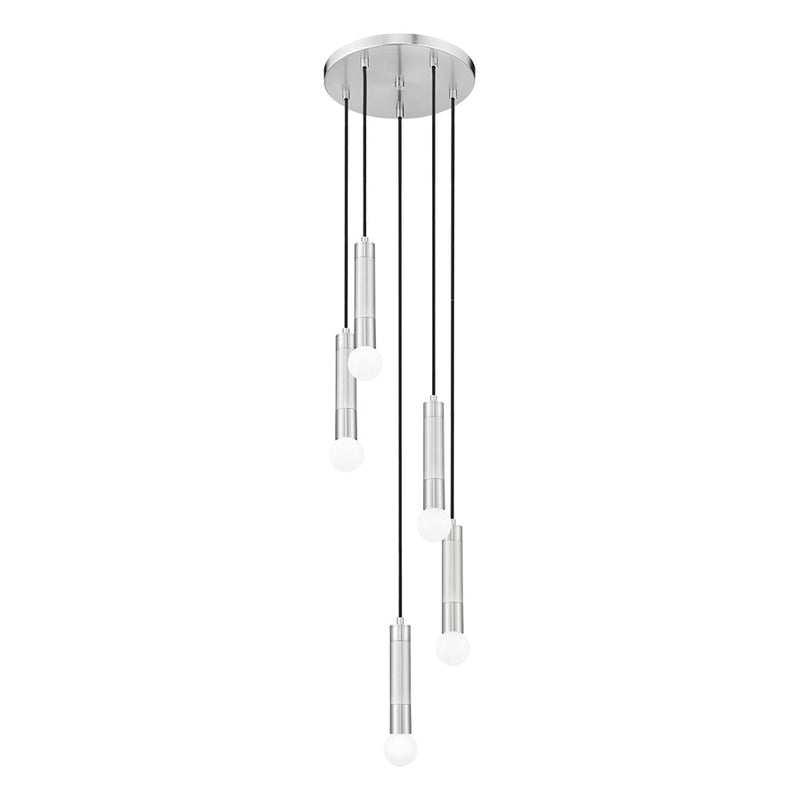 Z-Lite Stari 5 Light Chandelier, Brushed Nickel