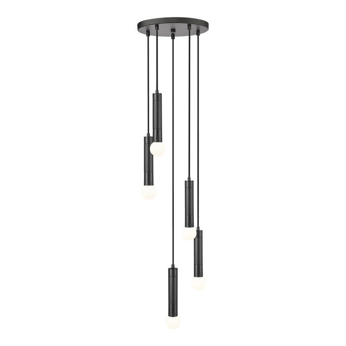 Z-Lite Stari 5 Light Chandelier, Matte Black - 1956P-5R-MB