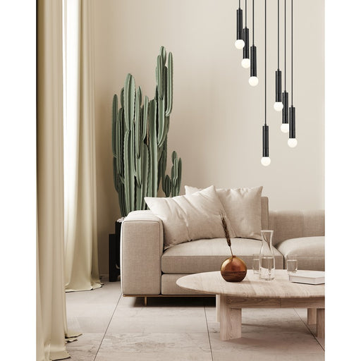 Z-Lite Stari 5 Light Chandelier, Matte Black