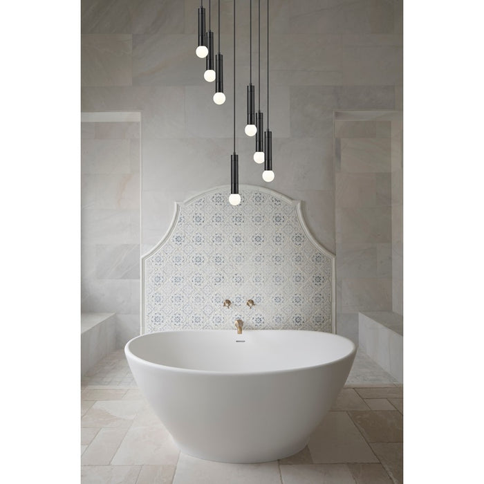 Z-Lite Stari 5 Light Chandelier, Matte Black