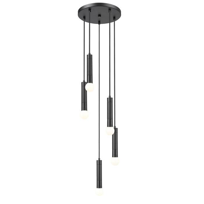 Z-Lite Stari 5 Light Chandelier, Matte Black