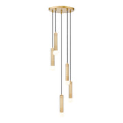 Z-Lite Stari 5 Light Chandelier, Modern Gold - 1956P-5R-MGLD