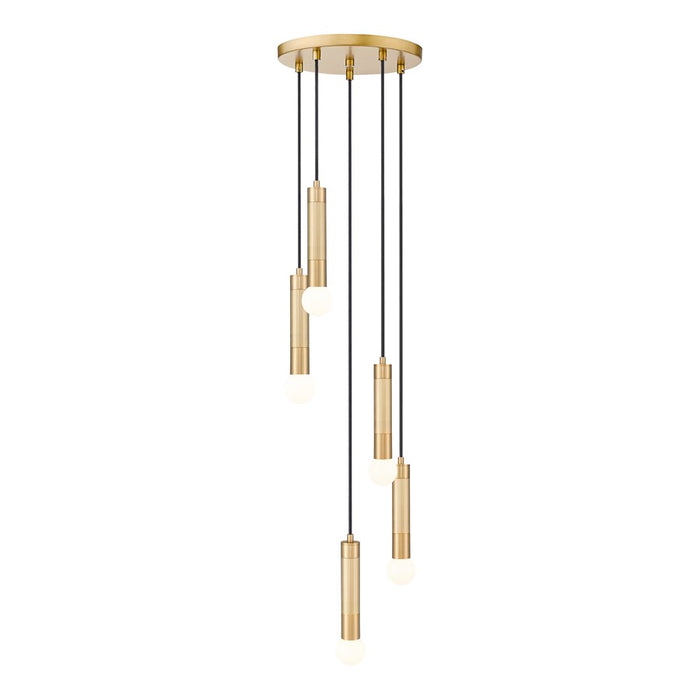 Z-Lite Stari 5 Light Chandelier, Modern Gold - 1956P-5R-MGLD