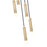 Z-Lite Stari 5 Light Chandelier, Modern Gold
