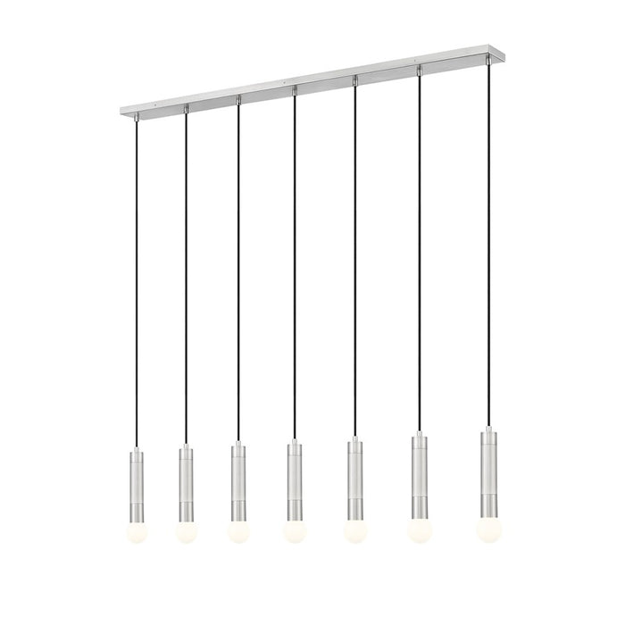 Z-Lite Stari 7 Light Linear Chandelier, Brushed Nickel - 1956P-7L-BN