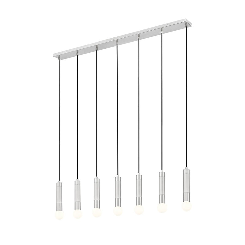 Z-Lite Stari 7 Light Linear Chandelier, Brushed Nickel