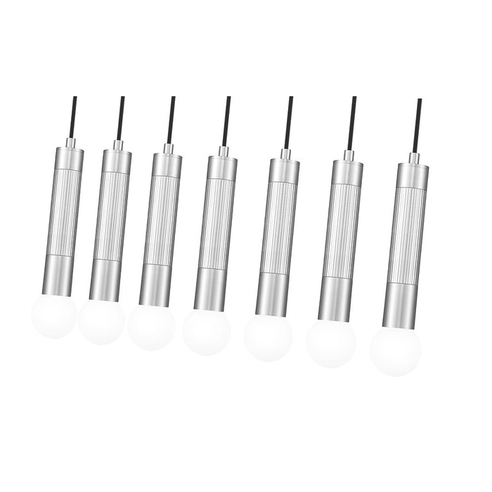 Z-Lite Stari 7 Light Linear Chandelier, Brushed Nickel