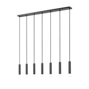 Z-Lite Stari 7 Light Linear Chandelier, Matte Black - 1956P-7L-MB