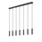 Z-Lite Stari 7 Light Linear Chandelier, Matte Black