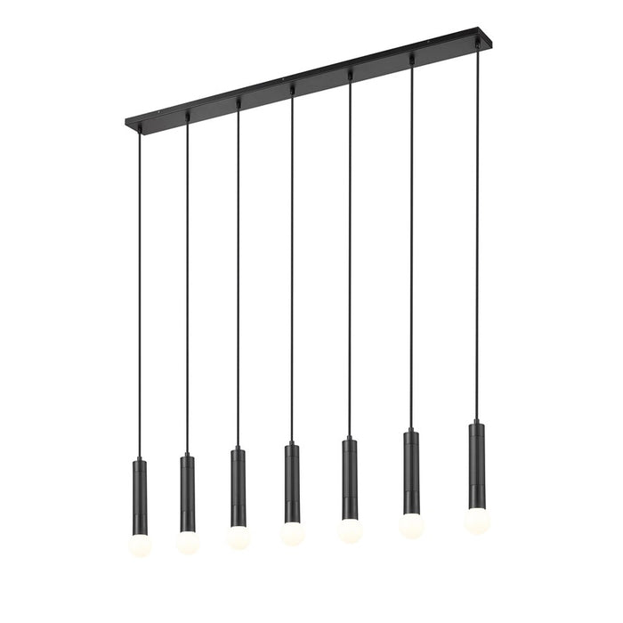 Z-Lite Stari 7 Light Linear Chandelier, Matte Black