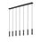 Z-Lite Stari 7 Light Linear Chandelier, Matte Black