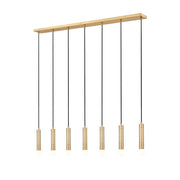 Z-Lite Stari 7 Light Linear Chandelier, Modern Gold - 1956P-7L-MGLD
