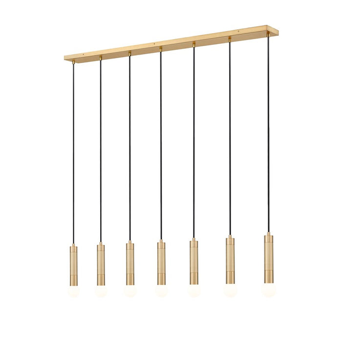 Z-Lite Stari 7 Light Linear Chandelier, Modern Gold - 1956P-7L-MGLD