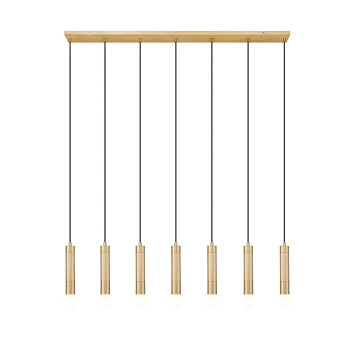 Z-Lite Stari 7 Light Linear Chandelier, Modern Gold