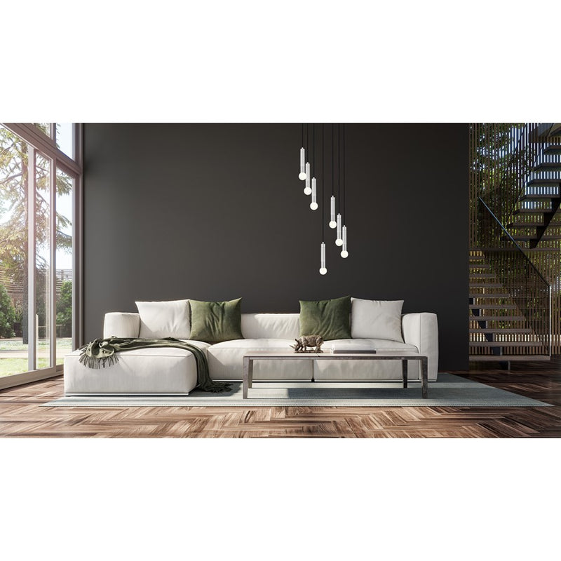 Z-Lite Stari 7 Light Chandelier, Brushed Nickel