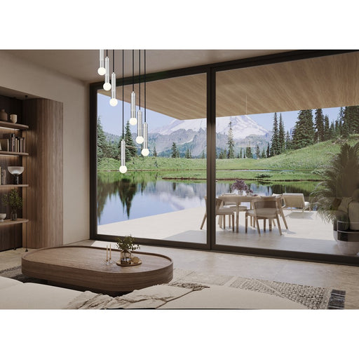 Z-Lite Stari 7 Light Chandelier, Brushed Nickel