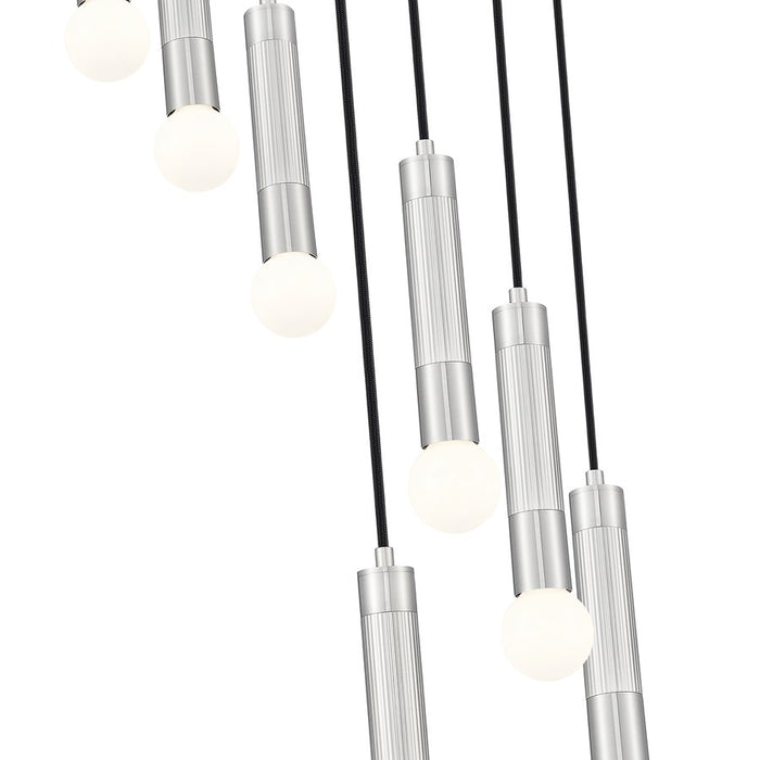 Z-Lite Stari 7 Light Chandelier, Brushed Nickel