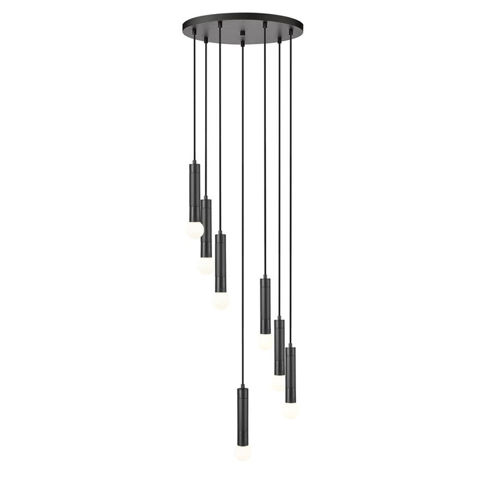 Z-Lite Stari 7 Light Chandelier, Matte Black - 1956P-7R-MB