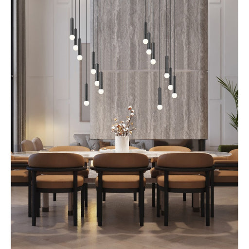 Z-Lite Stari 7 Light Chandelier, Matte Black