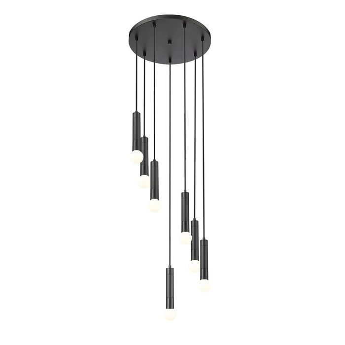 Z-Lite Stari 7 Light Chandelier, Matte Black
