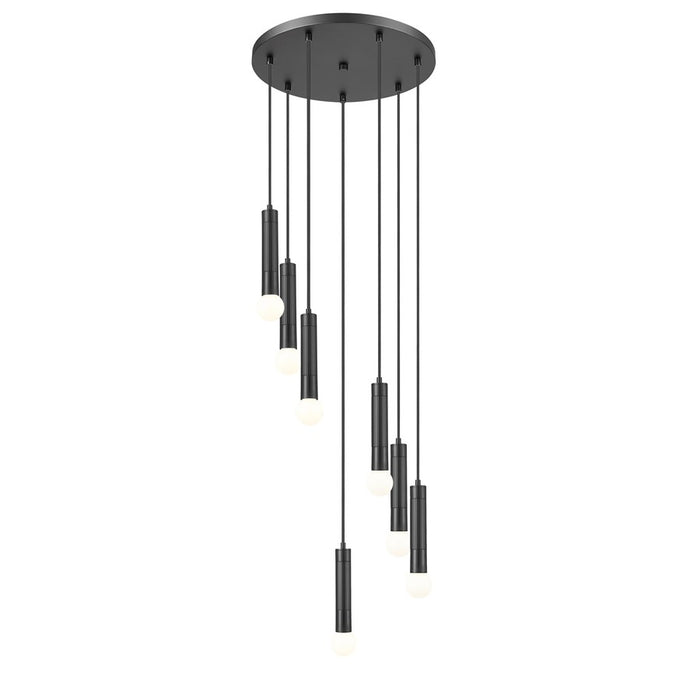 Z-Lite Stari 7 Light Chandelier, Matte Black