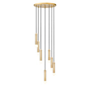 Z-Lite Stari 7 Light Chandelier, Modern Gold - 1956P-7R-MGLD