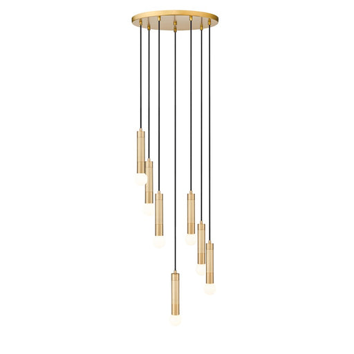 Z-Lite Stari 7 Light Chandelier, Modern Gold - 1956P-7R-MGLD