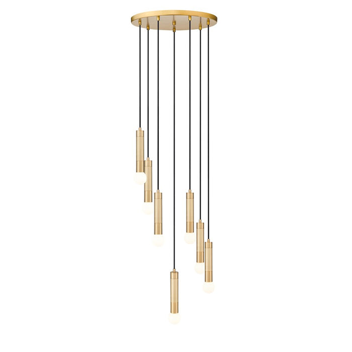 Z-Lite Stari 7 Light Chandelier, Modern Gold - 1956P-7R-MGLD