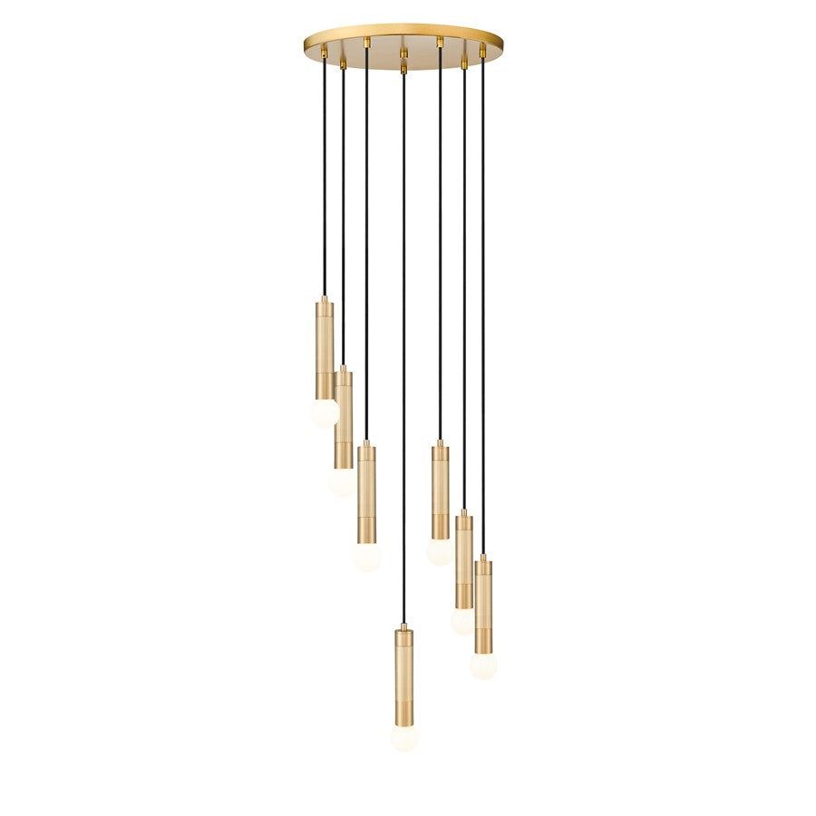 Z-Lite Stari 7 Light Chandelier, Modern Gold - 1956P-7R-MGLD