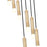 Z-Lite Stari 7 Light Chandelier, Modern Gold